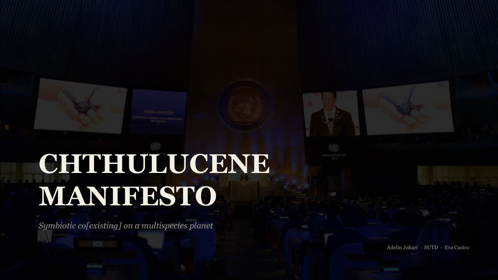 The Chthulucene Manifesto — Presentation Deck — cover slide